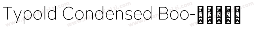 Typold Condensed Boo字体转换